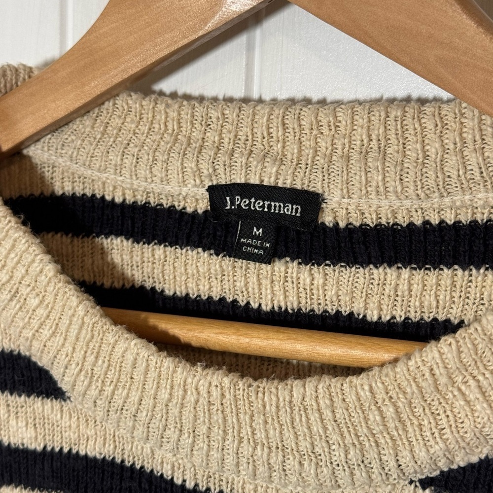 J. Peterman Beige and Black Knit Pullover - Picture 3 of 7